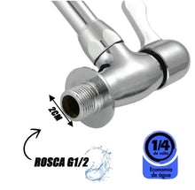 Carregar imagem no visualizador da galeria, Torneira de cozinha preta de parede com jato duplo flexível e base cônica de 1/4