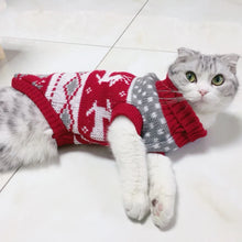 Carregar imagem no visualizador da galeria, Suéter de Natal para Gatos, Fantasia de Inverno Quente para Animais de Estimação