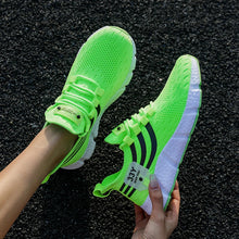 Carregar imagem no visualizador da galeria, Tênis esportivo casual masculino, respirável e leve, em mesh, preto, para corrida