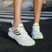 Carregar imagem no visualizador da galeria, Tênis esportivo casual masculino, respirável e leve, em mesh, preto, para corrida