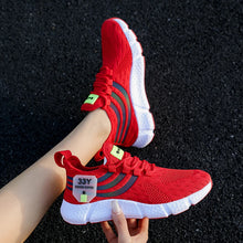 Carregar imagem no visualizador da galeria, Tênis esportivo casual masculino, respirável e leve, em mesh, preto, para corrida