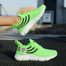 Carregar imagem no visualizador da galeria, Tênis esportivo casual masculino, respirável e leve, em mesh, preto, para corrida