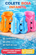 Carregar imagem no visualizador da galeria, Bebê flutuador colete salva-vidas jaqueta crianças pvc deriva colete de segurança colete de natação para crianças flutuabilidade colete de natação
