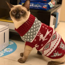 Carregar imagem no visualizador da galeria, Suéter de Natal para Gatos, Fantasia de Inverno Quente para Animais de Estimação
