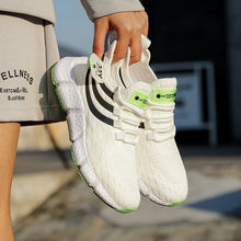 Carregar imagem no visualizador da galeria, Tênis esportivo casual masculino, respirável e leve, em mesh, preto, para corrida
